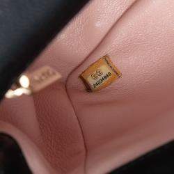 Pre Owned حقيبة كتف جيب شانيل لوحة CC كافيار مبطن سوداء