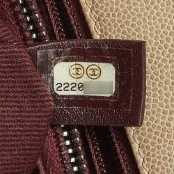 مملوكة مسبقًا حقيبة شانيل كوكو جلد نقشة السحلية وجلد كافيار أحمر/ رصاصي متوسطة بيد علوية