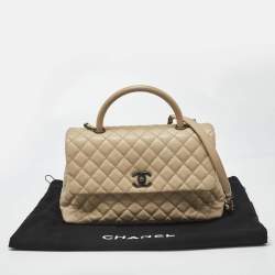 مملوكة مسبقًا حقيبة شانيل كوكو جلد نقشة السحلية وجلد كافيار أحمر/ رصاصي متوسطة بيد علوية