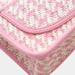 Pre Owned حقيبة شانيل مفردة بنفسجي صغيرة من جلد الخراف المنسوج والفيسكوز