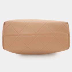 Pre Owned حقيبة تسوق شانيل كافيار مبطنة بنية حقيبة تسوق أ ريال كاتش