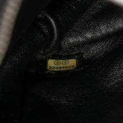 Pre Owned حقيبة تسوق شانيل سلسلة مضغوطة من التويد الأسود والراتنج