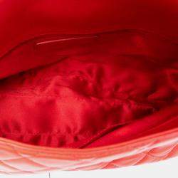 Pre Owned Chanel Red Jumbo Quilted Calfskin Tender Touch Flap