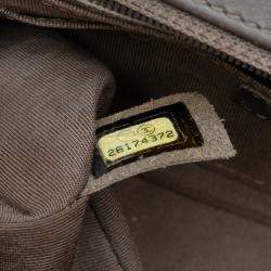 Pre Owned Chanel Brown Small Chevron Lambskin Statement Flap