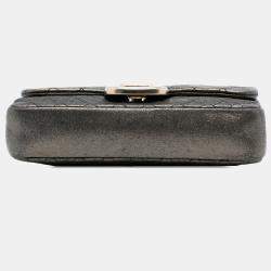 مملوكة مسبقًا Chanel Brown Small Metallic Iridescent Pearl CC Crystal Single Flap Bag