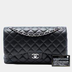 مملوكة مسبقًا Chanel Black Jumbo Classic Lambskin Double Flap