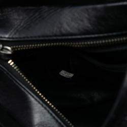 مملوكة مسبقًا Chanel Black White Small Knit and Calfskin Gabrielle Hobo