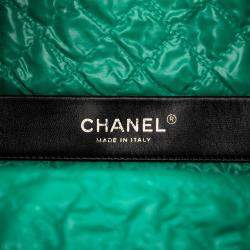 Pre Owned Chanel Black Large Tweed Resin Embellished Robot Shopping Tote