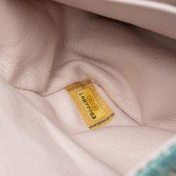 Pre Owned حقيبة شانيل زرقاء تويد كلاسيكية متوسطة طية مزدوجة