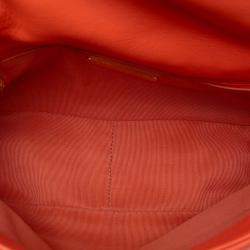Pre Owned Chanel Orange Medium Lambskin 19 Flap