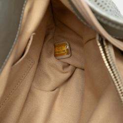 Pre Owned Chanel Gold Perforated Metallic Calfskin Up In The Air Tote