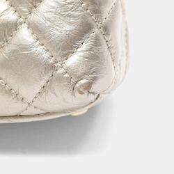 مملوكة مسبقًا Chanel Coco Handle Metallic Silver Leather Top Handle Bag