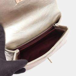 مملوكة مسبقًا Chanel Coco Handle Metallic Silver Leather Top Handle Bag