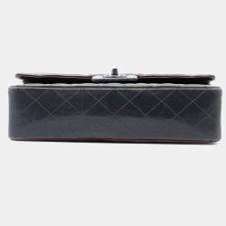 مملوكة مسبقًا Chanel Black Medium Classic Tricolor Lambskin Double Flap