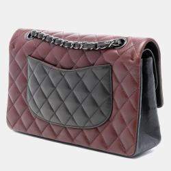 مملوكة مسبقًا Chanel Black Medium Classic Tricolor Lambskin Double Flap