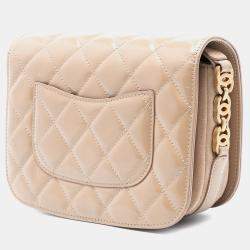 Pre Owned Chanel Brown Mini Shiny Calfskin My Sweet CC Flap