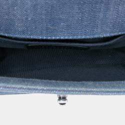 مملوكة مسبقًا Chanel Blue Small Chevron Denim Boy Flap