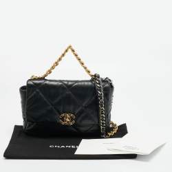 مملوكة مسبقًا Chanel 19 Large Black Quilted Leather Flap Bag