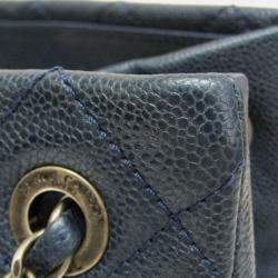 Pre Owned حقيبة كتف شانيل ماتيلسي سلسلة عجول محبب زرقاء