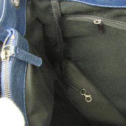 Pre Owned حقيبة كتف شانيل ماتيلسي سلسلة عجول محبب زرقاء