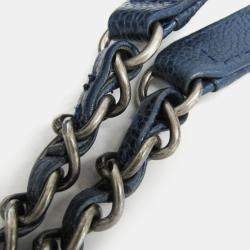 Pre Owned حقيبة كتف شانيل ماتيلسي سلسلة عجول محبب زرقاء