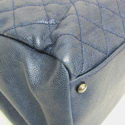 Pre Owned حقيبة كتف شانيل ماتيلسي سلسلة عجول محبب زرقاء