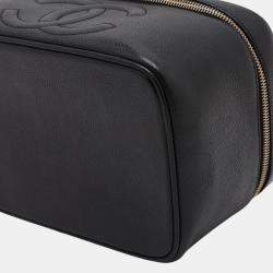 مملوكة مسبقًا Chanel Black CC Caviar Vanity Case