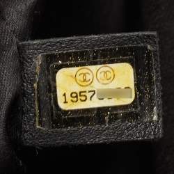 Pre Owned Chanel GST Black Quilted Caviar Leather Tote Bag