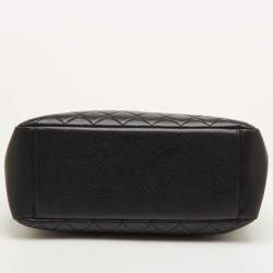 Pre Owned Chanel GST Black Quilted Caviar Leather Tote Bag