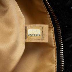 Pre Owned حقيبة كلتش شانيل أسود باريس كوزموبوليت توييد أهداب