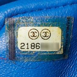 مملوكة مسبقًا Chanel Classic Double Flap Medium Blue Quilted Leather Shoulder Bag