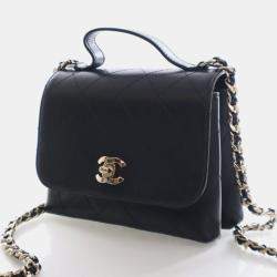 مملوكة مسبقًا Chanel Small Calfskin Double Pocket Top Handle