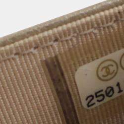 Pre Owned Chanel Woven Straw Paris-Greece Wallet On Chain