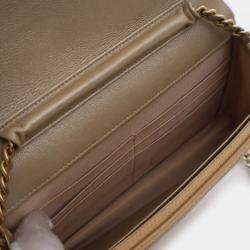 Pre Owned Chanel Woven Straw Paris-Greece Wallet On Chain