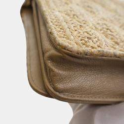 Pre Owned Chanel Woven Straw Paris-Greece Wallet On Chain