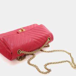 Pre Owned Chanel Chevron Sheepskin Reissue 2.55 Flap Bag 225