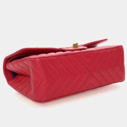 Pre Owned Chanel Chevron Sheepskin Reissue 2.55 Flap Bag 225