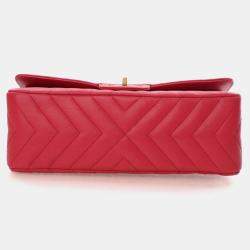 Pre Owned Chanel Chevron Sheepskin Reissue 2.55 Flap Bag 225