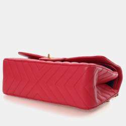 Pre Owned Chanel Chevron Sheepskin Reissue 2.55 Flap Bag 225