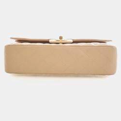 Pre Owned حقيبة شانيل قلابة مزدوجة كلاسيكية كافيار متوسطة الحجم