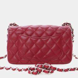 Pre Owned حقيبة شانيل صغيرة كافيار مستطيلة كلاسيكية غطاء علوي