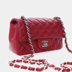 Pre Owned حقيبة شانيل صغيرة كافيار مستطيلة كلاسيكية غطاء علوي