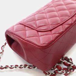 Pre Owned حقيبة شانيل صغيرة كافيار مستطيلة كلاسيكية غطاء علوي