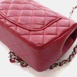 Pre Owned حقيبة شانيل صغيرة كافيار مستطيلة كلاسيكية غطاء علوي