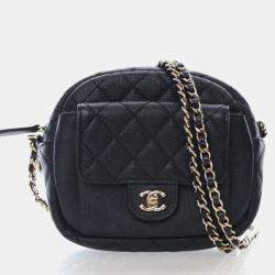 مملوكة مسبقًا Chanel Black Mini Caviar Day Crossbody Bag