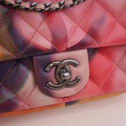 Pre Owned Chanel Mini Lambskin Flower Power Flap Bag