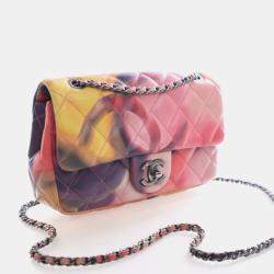 Pre Owned Chanel Mini Lambskin Flower Power Flap Bag