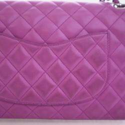 Pre Owned Chanel Vintage Medium Lambskin Classic Single Flap Bag