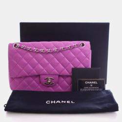 Pre Owned Chanel Vintage Medium Lambskin Classic Single Flap Bag