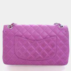 Pre Owned Chanel Vintage Medium Lambskin Classic Single Flap Bag